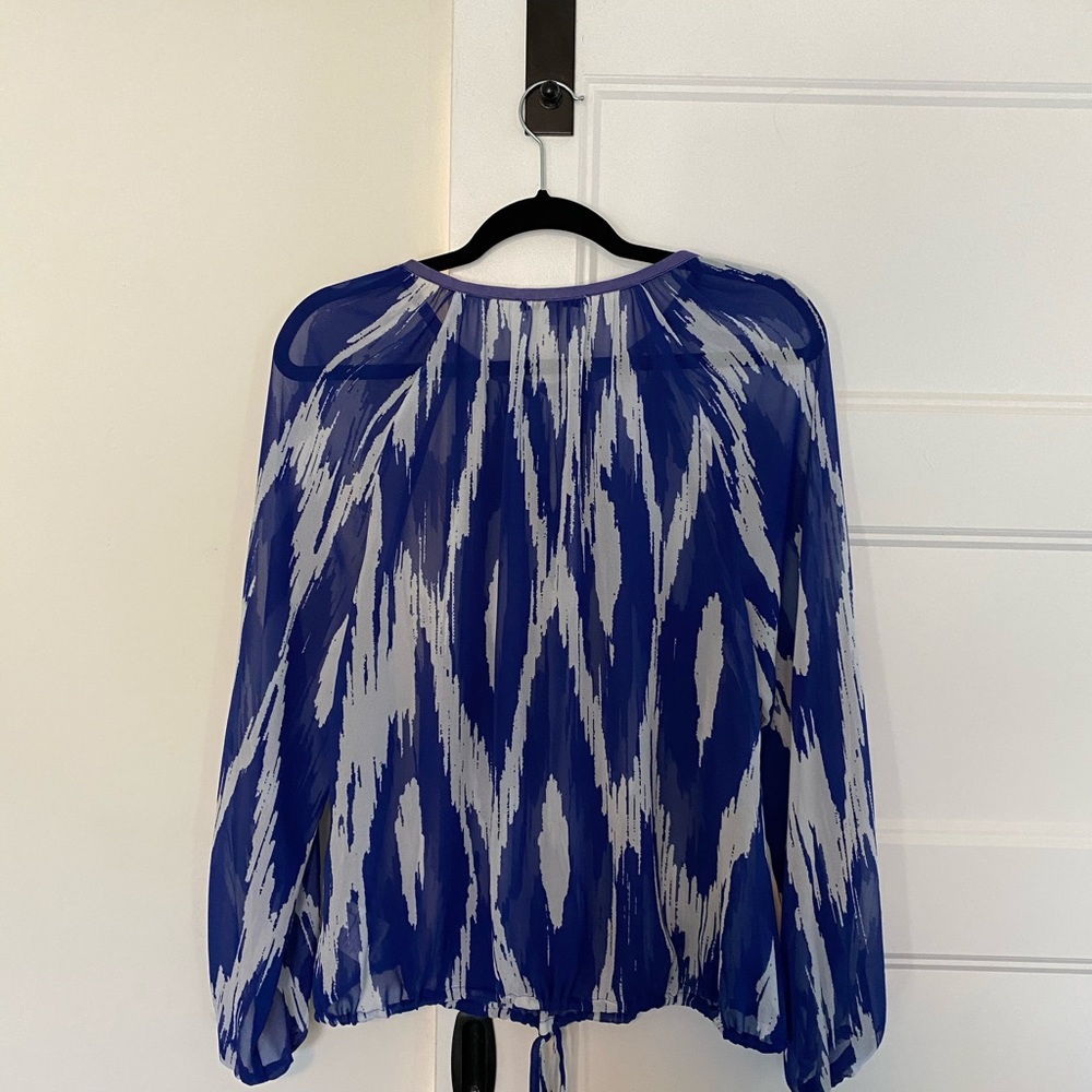 Adrienne Vittadini wrap ruched blouse - Picture 2 of 3